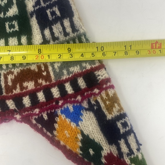 Bohemian Style lpacca Lamas Winter Knit Hat Multi Color Vibrant Tassel - Picture 3 of 12